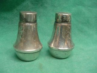 Antique Duchin Weighted Sterling Silver Salt & Pepper Shakers 2 photo