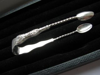 Bham 1896 Fine Silver Queens Pattern Sugar Tongs 14.  8g By William Davenport Nr photo