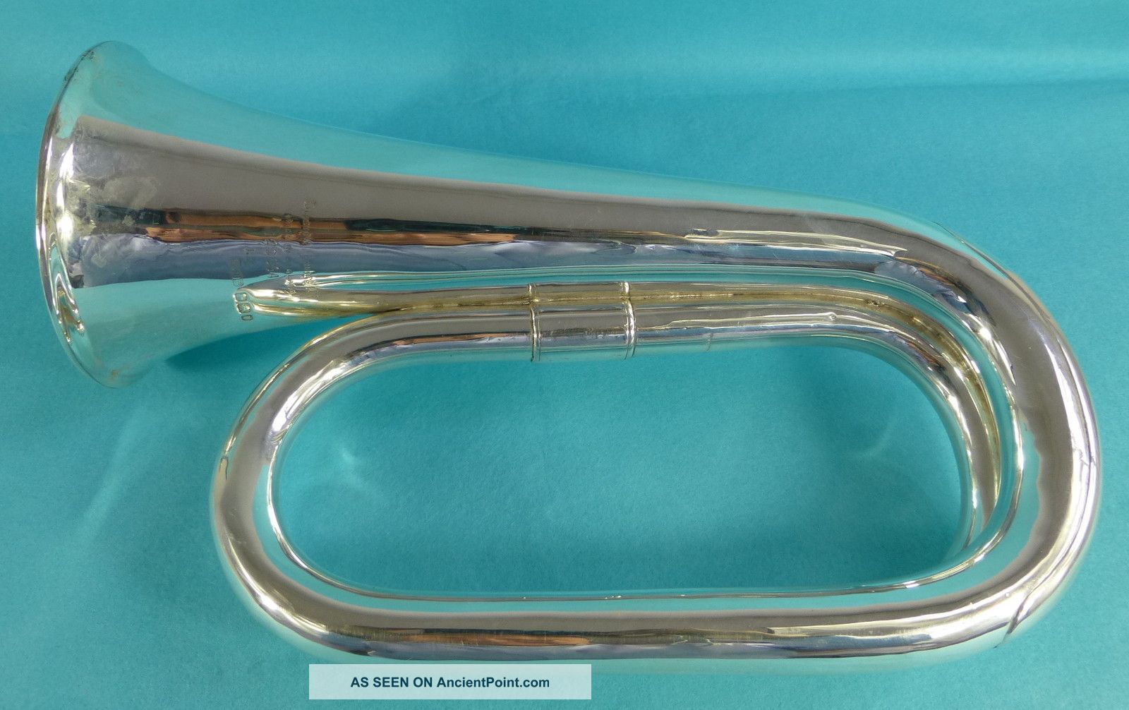 Sterling Silver Military Bugle Royal Northumberland Fusiliers B&h 1954 Other photo