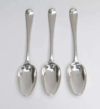 A Set Of Three Silver Serving Spoons London 1795 By Ib photo