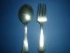 Vintage Rogers Silverplate Baby ' S First Fork & Spoon,  Could Be Monogramed Other photo 2