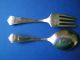 Vintage Rogers Silverplate Baby ' S First Fork & Spoon,  Could Be Monogramed Other photo 3