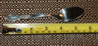 4 X Rogers Victorian Rose Silverplate Flatware Youth 5 O ' Clock Spoon 5 5/8 