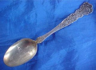 Sterling Silver Souvenir Spoon State Capitol Madison Wisconsin Buttercup Pattern photo