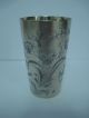 Russian Sterling Silver 875 Hand Engraved Coblet Cup Vodka. Other photo 2