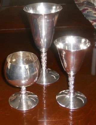25 Silver Plate Goblets Made In Spain Purchased In 1960 photo