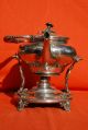 Antique Christofle Silverplate Water Tea Pot Kettle On Stand Other photo 1