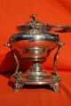 Antique Christofle Silverplate Water Tea Pot Kettle On Stand Other photo 3