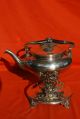Antique Christofle Silverplate Water Tea Pot Kettle On Stand Other photo 5