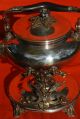 Antique Christofle Silverplate Water Tea Pot Kettle On Stand Other photo 6