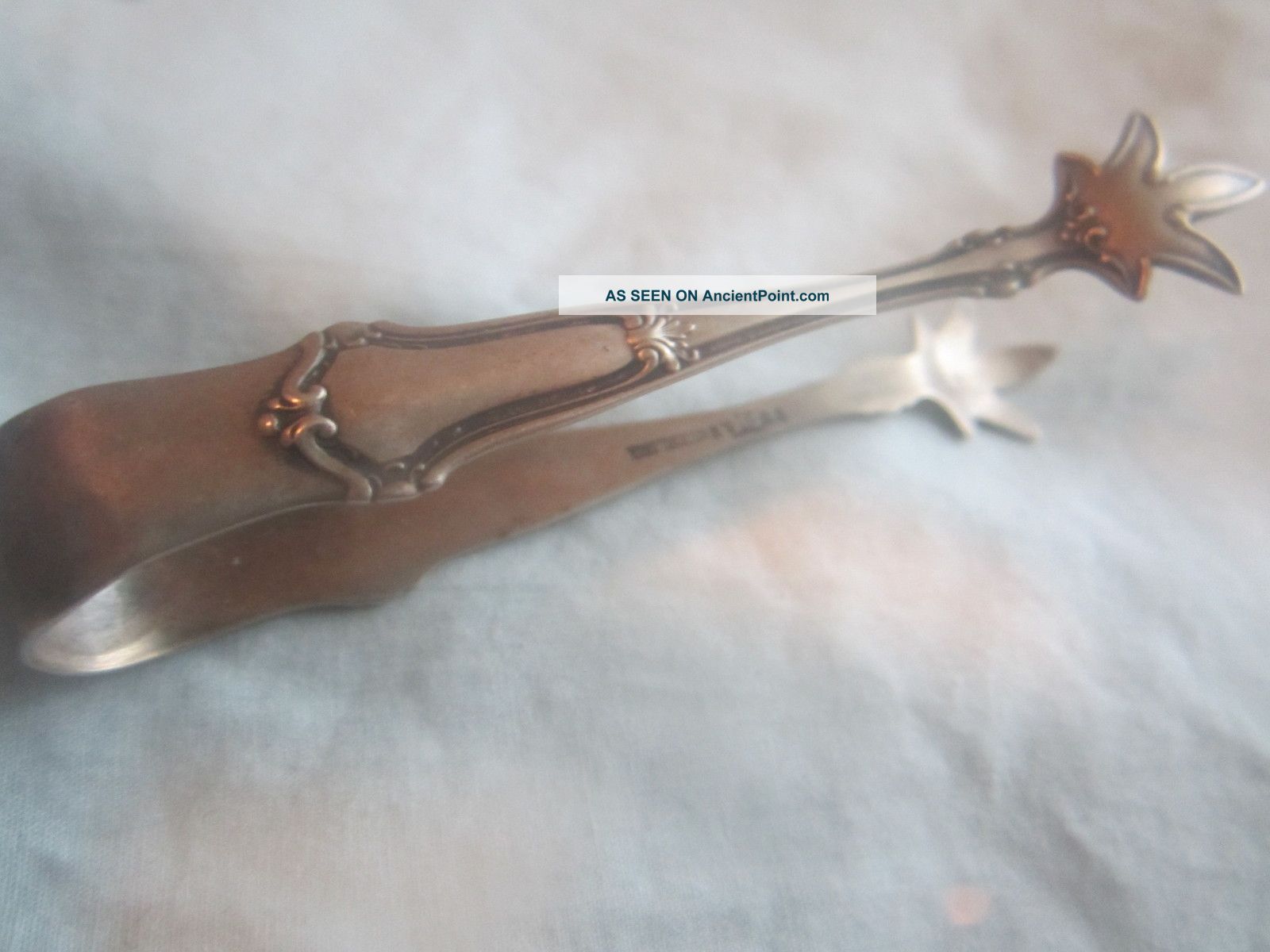 Early R.  Wallace & Sons Co.  Sterling Silver Sugar Tongs Wallace photo