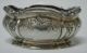French 950 Sterling Silver & Crystal Open Salt Cellar Dish Page Freres 1900 Salt Cellars photo 1