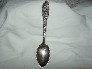 1 Oz.  Sterling Spoon Antique Flag With H Mark Unknown photo