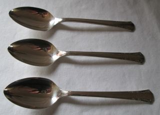 1881 Rogers Oneida Flatware Silverplate Del Mar 3 Tea Spoons photo