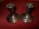 International Silver Co Silverplate Pair Of Candlesticks Holders 4 Inches Tall Candlesticks & Candelabra photo 2