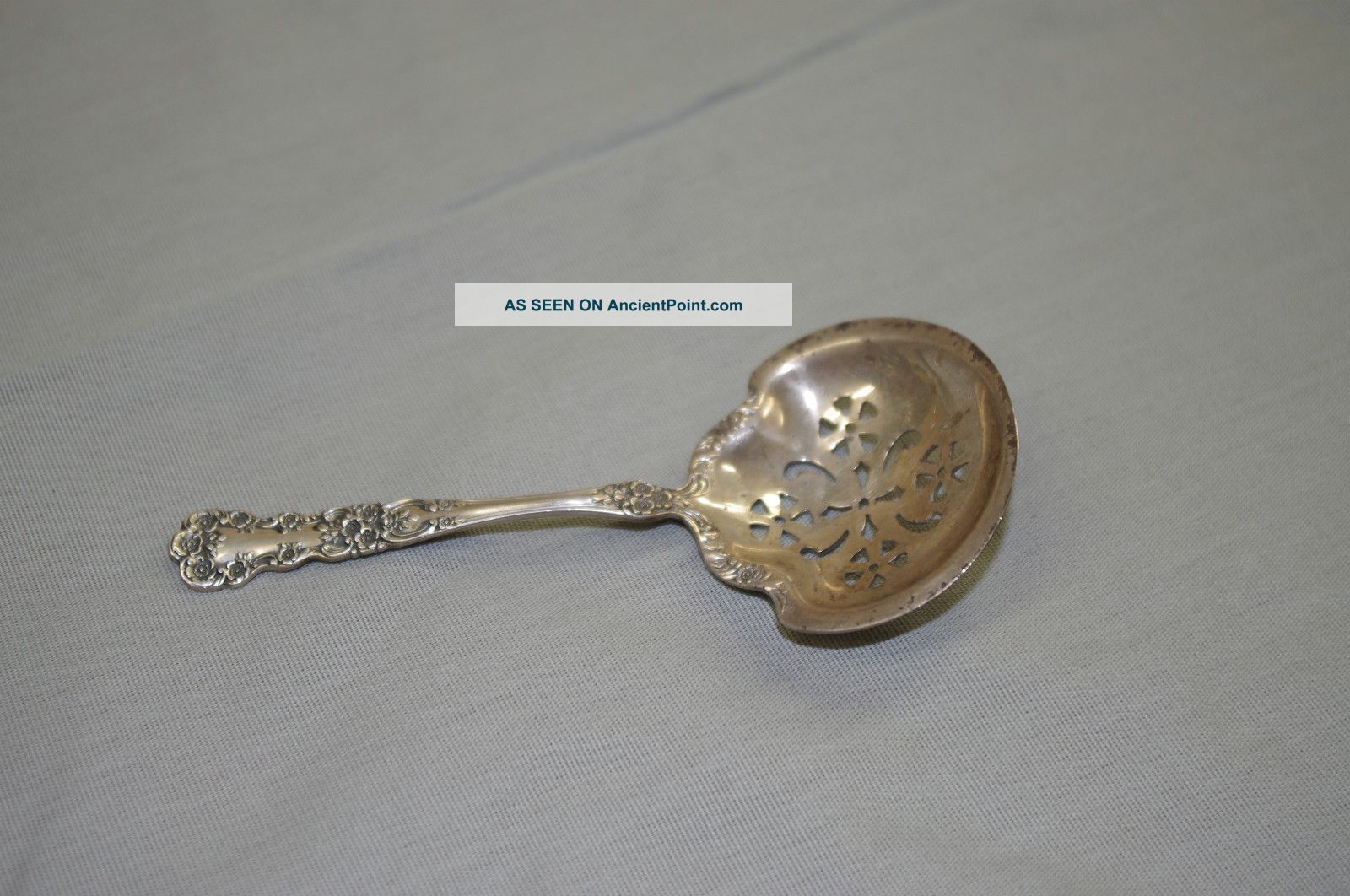 Vintage Sterling Silver Spoon Pat.  Date 1900 Unknown photo