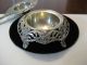Lovely European Early Art Nouveau Sterling Tea Strainer On Stand,  C1880 - 1900 Tea/Coffee Pots & Sets photo 9