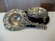 Lovely European Early Art Nouveau Sterling Tea Strainer On Stand,  C1880 - 1900 Tea/Coffee Pots & Sets photo 4