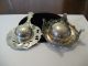 Lovely European Early Art Nouveau Sterling Tea Strainer On Stand,  C1880 - 1900 Tea/Coffee Pots & Sets photo 7