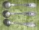 Set Of Three Roger ' S Silver Plated Spoons With Grape Pattern International/1847 Rogers photo 2