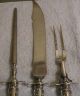 Silverplate Cutlery Set Carving Knife Fork Sharpening Antique Troy Pattern 1902 Wallace photo 4