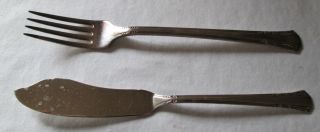 1881 Rogers Oneida Flatware Silverplate Del Mar Butter Knife & Dinner Fork photo