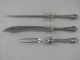 Rare Large Sterling 3 Pc Carving Set Durgin Empire Durgin photo 1