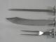 Rare Large Sterling 3 Pc Carving Set Durgin Empire Durgin photo 3
