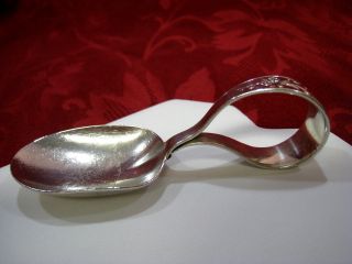 Sterling Silver Reed And Barton Baby Spoon With Cat Kitten 23 Grams photo