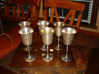 Leonard Silverplate Goblet Set - 6 photo