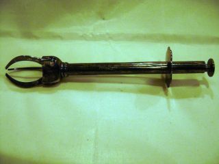 Vintage Silverplate Tongs Grabber Plunger Sugar Olive Claw photo