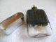 Small Vintage Silver Plated/ Leather Hip Flask - 4 Inches Tall Other photo 1