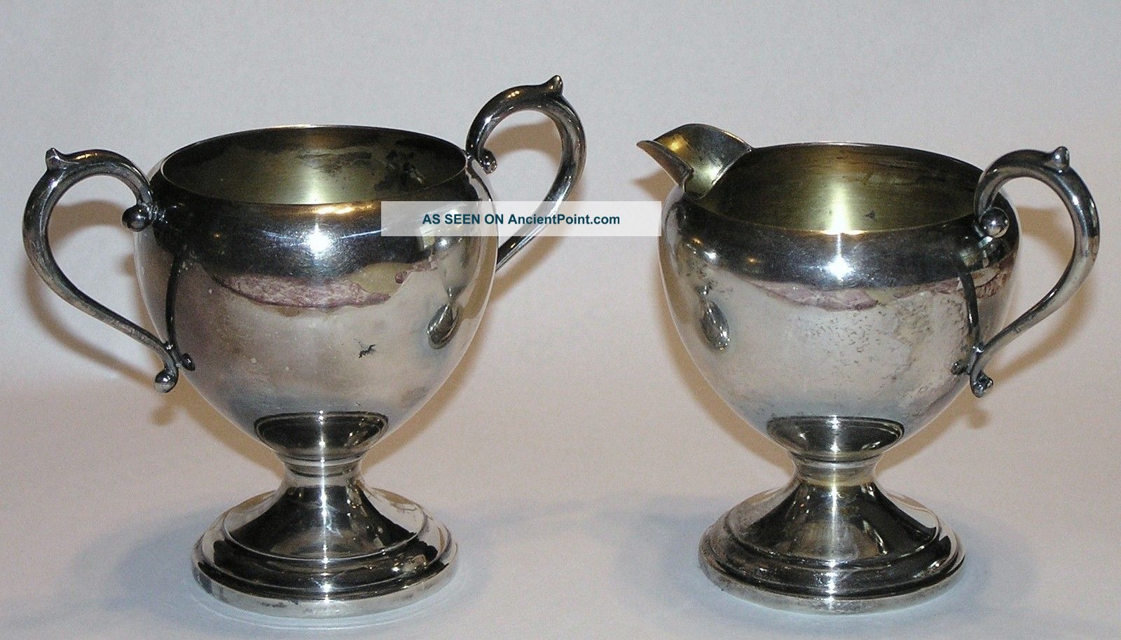 Vintage Preisner Psco Silver Plate 1935 - 1985? Open Sugar & Creamer Creamers & Sugar Bowls photo
