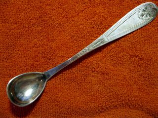 Coin Silver Condiment Spoon W.  P.  Denehey Harrisburg,  Pa 1860 photo