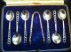 Mappin & Webb Set Of 6 Coffee/tea Spoons And 1 Sugar Tong - With Case United Kingdom photo 2