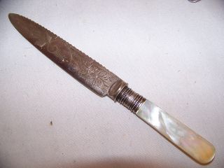 Mop French Letter Opener Sterling Knife photo