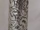 Antique Silver Collar Steeple Perfume Scent Bottle Hm 1909 Fine Cut Glass Base Bottles photo 2