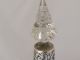 Antique Silver Collar Steeple Perfume Scent Bottle Hm 1909 Fine Cut Glass Base Bottles photo 4