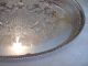 Antique Oval Cutwork Sheffield Silver E.  P.  On Copper Tray Platters & Trays photo 6