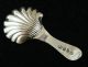 British Sterling Silver Shell Tea Caddy Spoon 1794 - 1795,  Bright Cut Decor. United Kingdom photo 1