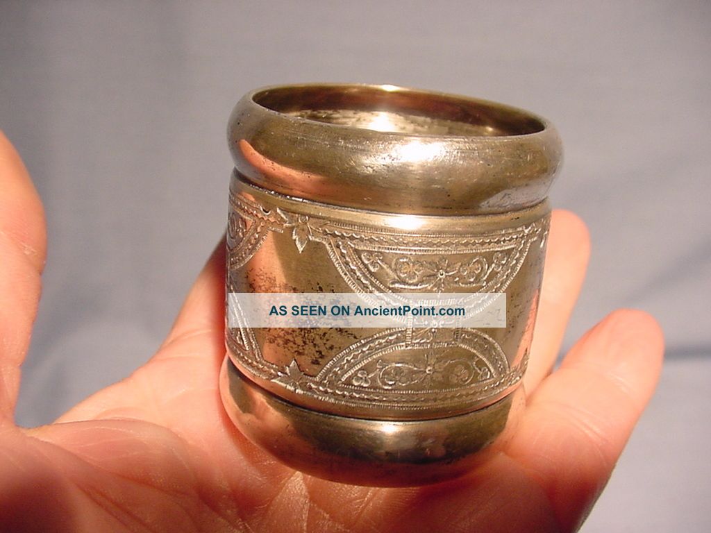 Elegant Napkin Ring Silver Plate Very Old Fancy Design Table Delight Napkin Rings & Clips photo