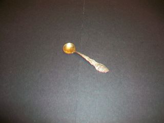 Sterling Silver.  925 Fine Spoon Gold Color Tip Hb Stamped On Back photo