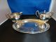 Vintage Silver Plated On Copper Creamer,  Sugar Bowl & Tray Creamers & Sugar Bowls photo 3