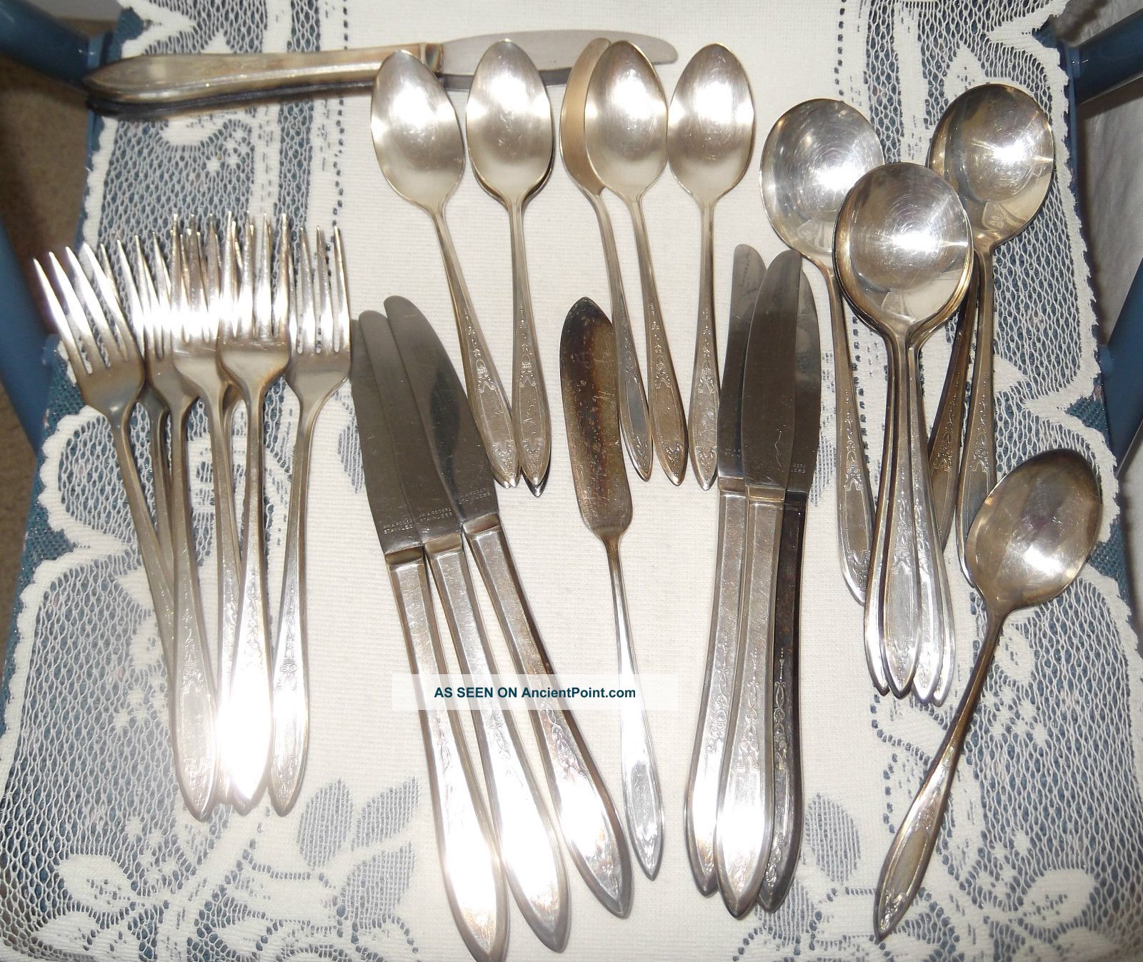 1934 Wm A.  Rogers Oneida Aa Heavy Debutante/grandeur Princess Silverplate 33 Pc Oneida/Wm. A. Rogers photo
