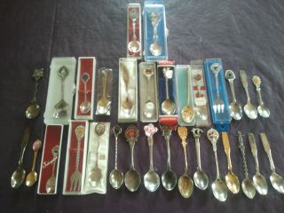 31 Souvenir Spoons Intenational Plus 1981 Royal Wedding Diana photo