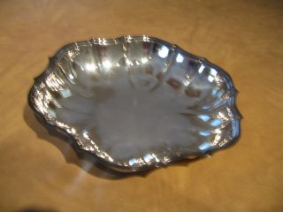 Silver Plate Chippendale Round Tray photo