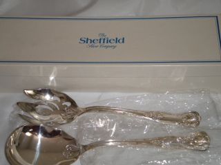 Sheffield Of England Silverplated Flatware /salad / Serving Set With Box photo