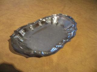 Silver Plate Chippendale Oval Tray photo