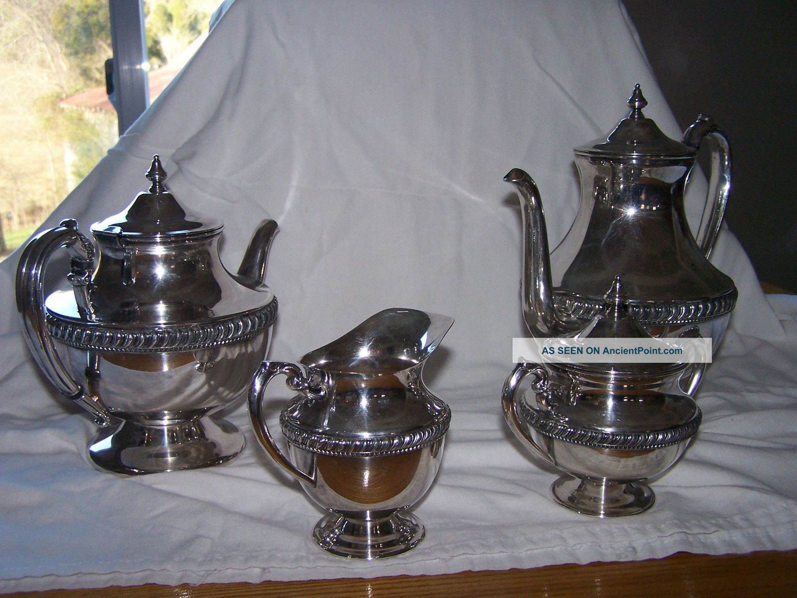 1905 Sheffield Silver 4 Piece Coffee Tea Set Tea/Coffee Pots & Sets photo