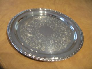 Onieda Silver Plated Round Tray photo